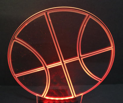 LED Basketball Centerpiece-10" wide x 10" high-Table Decor-9 Volt Battery Powered-Add your logo or message!