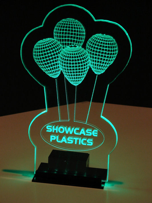 Customized Logo Centerpiece-Your logo or message-Choice of 9 LED colors-Corporate Event Centerpiece