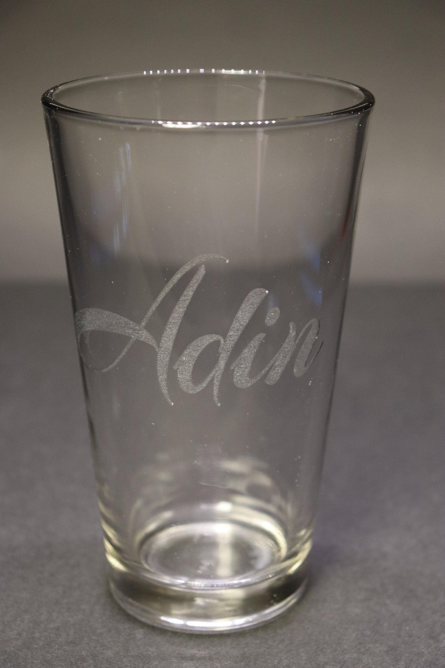 Set of 4 Bar Glasses - Clear or Smoked with laser etching of your event or logo.