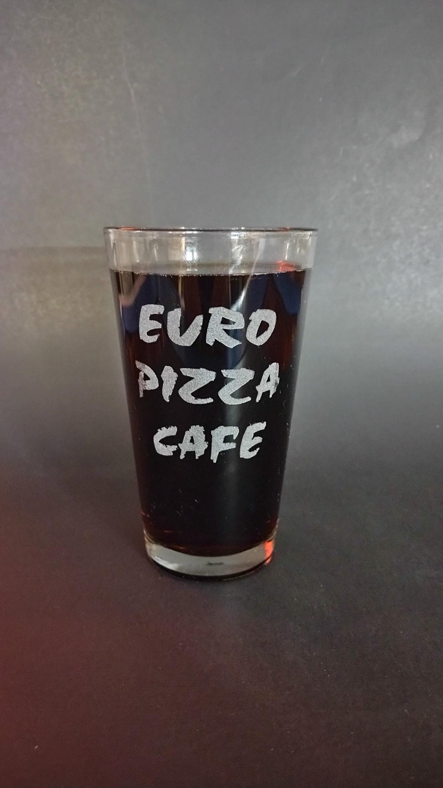 Set of 4 Bar Glasses - Clear or Smoked with laser etching of your event or logo.